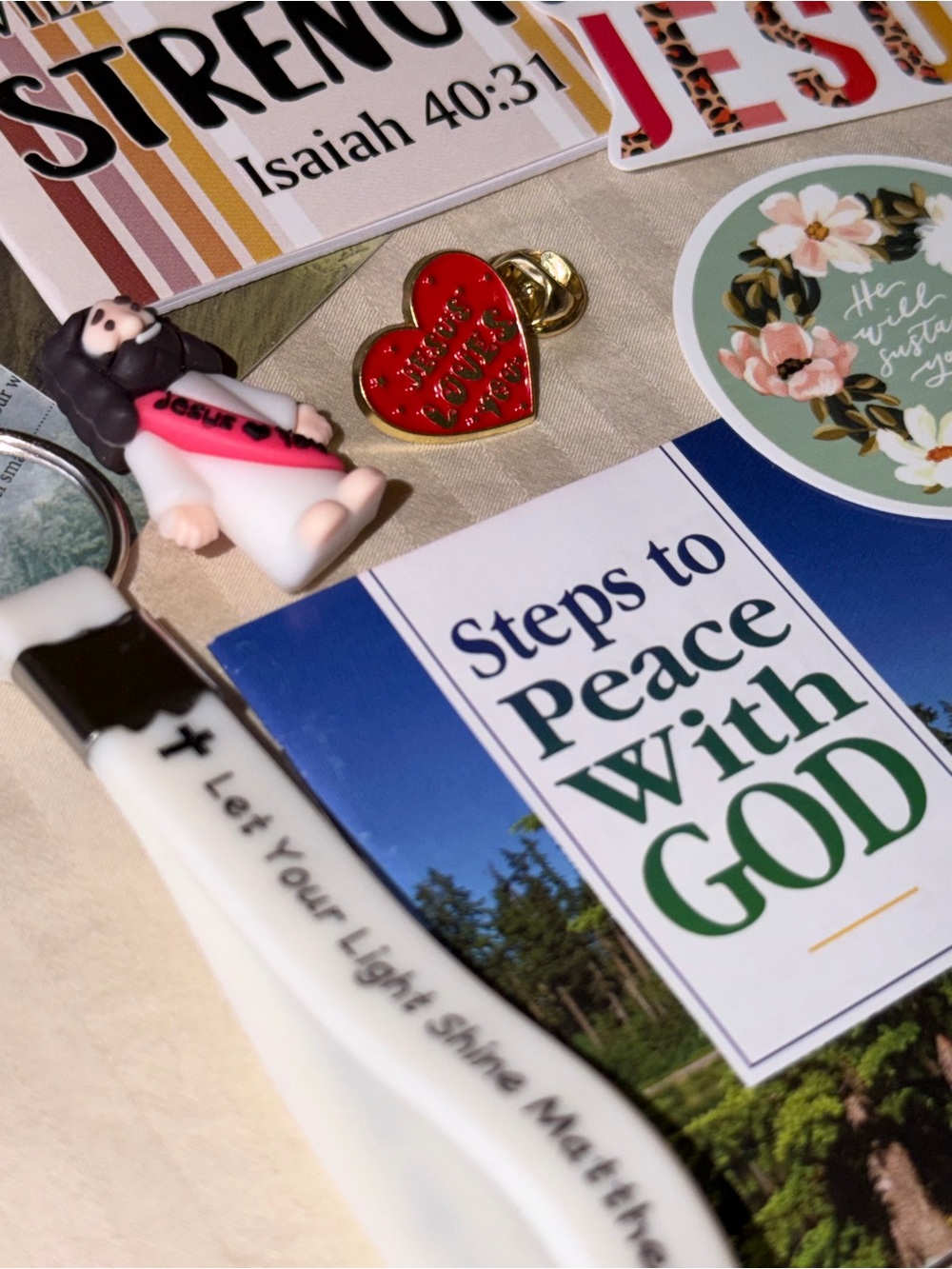 Christian Gift Goody Bags, EnamelPins, Stickers, Keychains Etc - Picture 14 of 15